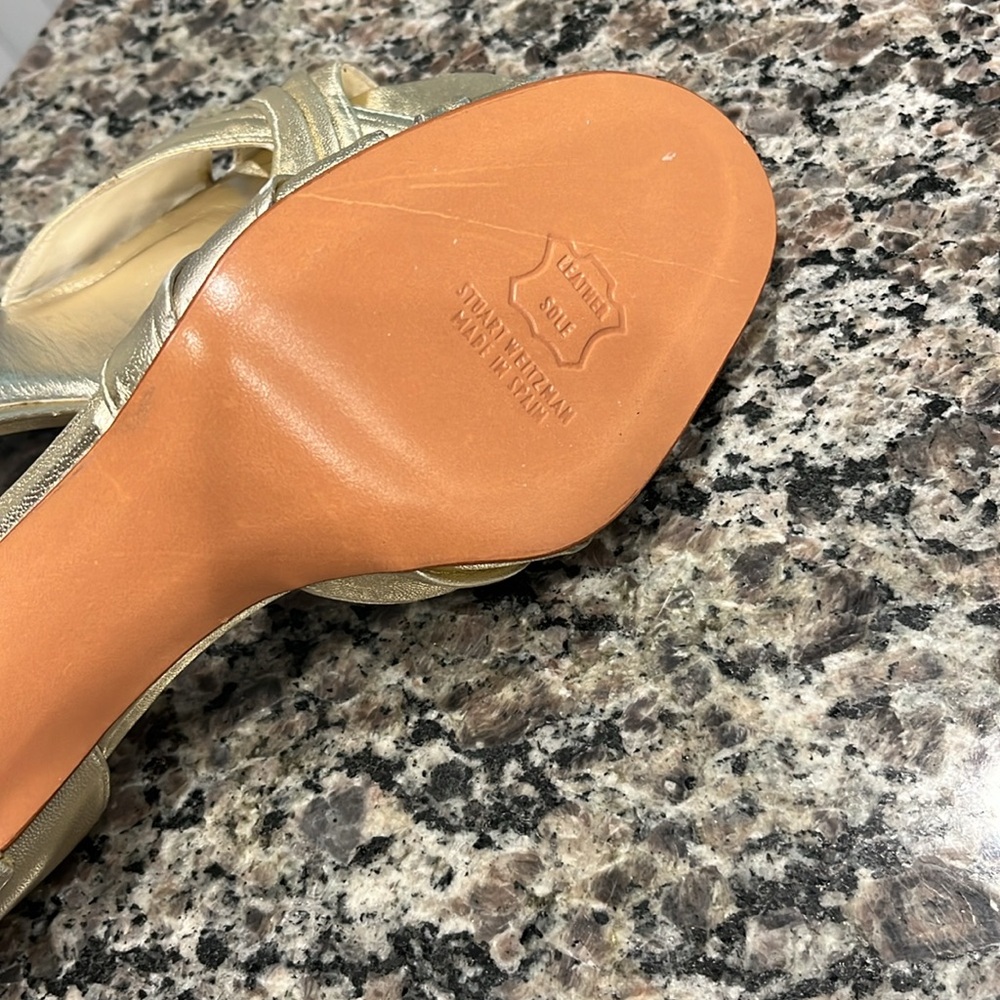 Stuart Weitzman Gold Heels - image 3